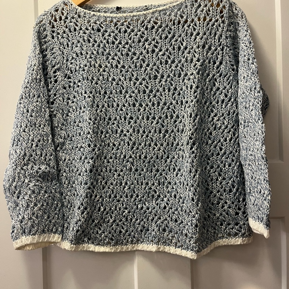 Open knit sweater